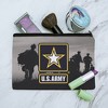 U.S. Army Logo With Soldier Silhouettes Makeup Cosmetic Bag Organizer Pouch - 2 of 4