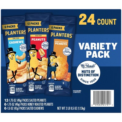PLANTERS Honey Roasted Mixed Nuts, Party Snacks, Plant-Based