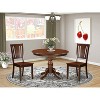3-Piece Mahogany Finish Solid Wood Top - Dining Room Set - Seats 4 - 2 of 4