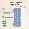 KeaBabies 5pk Urban Baby Burp Cloths, Organic Burping Cloth for Babies, Burp Rags for Baby Girls, Boys - 4 of 4