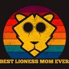 Men's Design By Humans Best Lioness Mom Ever Retro Stripes By Yernar T-Shirt - 2 of 2