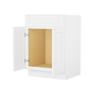 HOMLUX Easy-DIY Ready to Assemble Bath Vanity Cabinet without Top in Shaker White - 1 of 4