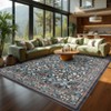 COZONY Large Washable Floral Area Rug with Non-Slip Backing - 2 of 4