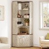 Hommoo 6-Tier Corner Bookshelf Natural - 2 of 4