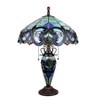 Chloe Lighting Demetra Aurora Tiffany-Style 3 Light Victorian Double Lit Table Lamp 18" Shade - 2 of 4