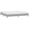 vidaXL Bed Frame Light Gray 76 in.x79.9 in. King Fabric - 3 of 4