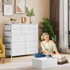 Dresser for Bedroom with 12 Drawers, 5 Side Pockets & 2 Hooks, Storage Drawer Organizer w/Metal Frame, Wooden Top - 2 of 4