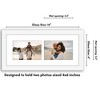 Americanflat 4x6 Double Picture Frame - Fits Two 4x6 Photos or use as One 6x14 Frame -- Collage Frames for Tabletop and Wall Display - White - 2 of 4