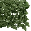 vidaXL Balcony Privacy Screen with Dark Green Leaves 236.2 in.x29.5 in. - 4 of 4