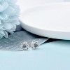 Sterling Silver Rose Earrings with Cubic Zirconia, Hypoallergenic Flower Studs for Women - 4 of 4