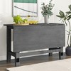 XINGHANZHENXUAN Gray Farmhouse Extendable Drop Leaf Dining Table, Kitchen and Dining Cabinets for Small Kitchens - 2 of 4