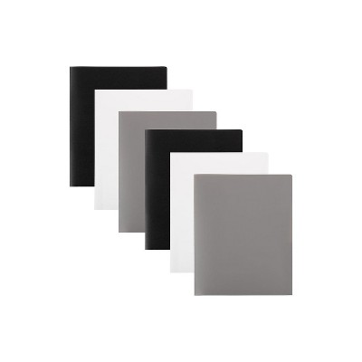 JAM Paper Plastic Two-Pocket School Folders Assorted Business Colors 383EBAASST