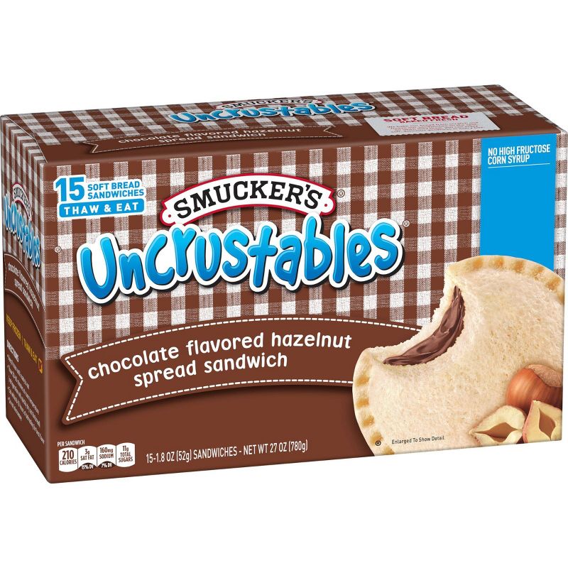 Smucker's Uncrustables Frozen Chocolate Flavored Hazelnut Spread Sandwich, 5 of 9