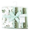 Hudson Baby Infant Girl Cotton Flannel Burp Cloths, Eucalyptus 10-Pack, One Size - 2 of 4