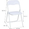 Folding Chairs, Outdoor & Indoor Event Portable Metal Folding Chairs with Cushion, Non-Slip Feet Pads Stackable Chairs - 3 of 4