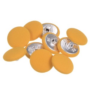 Unique Bargains Round Metal Sewing Cloth Covered Button 10 Pcs - 1 of 4