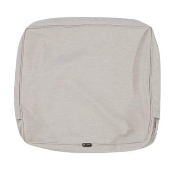 25" x 22" x 4" Montlake Water-Resistant Patio Seat Cushion Slip Cover Heather Gray - Classic Accessories