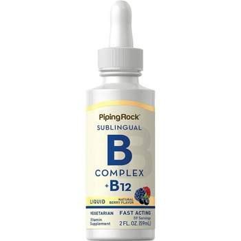 Piping Rock Liquid Vitamin B Complex with B12 | 1200 mcg  | 2 fl oz