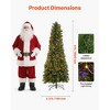 VEVOR Christmas Tree, 6ft Prelit Artificial Xmas Tree, Decor Trees with 240 Colorful LED Lights, 11 Lighting Modes, 635 Branch Tips & Metal Base,Green - 3 of 4