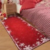 Washable Christmas Area Rug Ultra-Soft Snowflake Xmas Bedroom Carpet - 3 of 4