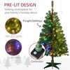Whisen 4FT Prelit Artificial Christmas Tree with 208 Branches, 100 LED Lights, Auto Open - Green - 3 of 4