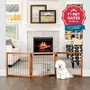 Carlson Pet 3-Panel Freestanding Wood Gate with Small Pet Door - 2 of 4