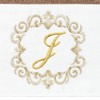 Linum Home Textiles 100% Turkish Cotton MONICA Gold Thread 2PC Embellished Hand Towel Set - 3 of 3