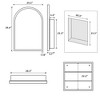 Spassway Recessed or Wall Mount Medicine Cabinet 24 x 36 Inch Bathroom Mirror Cabinet with HD Mirror, Black - 4 of 4