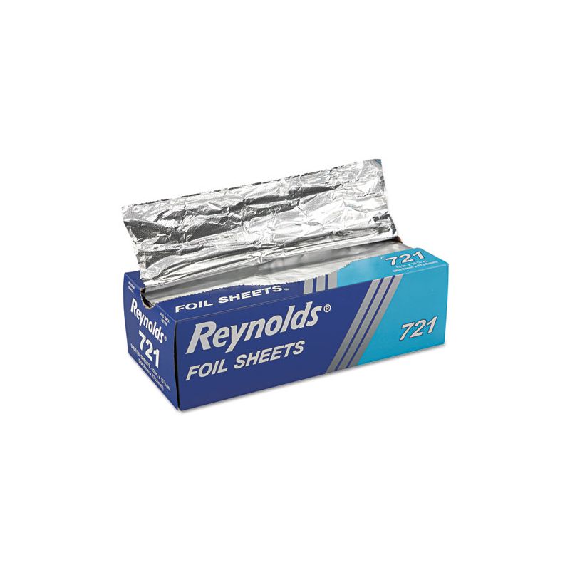 Reynolds Wrap Pop-Up Interfolded Aluminum Foil Sheets, 12 x 10.75, Silver, 500/Box, 1 of 2