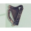 Slickblue Irish Wall Hanging, Bronze Harp Plaque, Celtic Symbol Art, Heritage Style, 6.29" Dimensions - 2 of 3