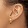 Chisel Stainless Steel Yellow IP-plated Blue and White Zircon Evil Eye Dangle Hinged Hoop Earrings - 4 of 4