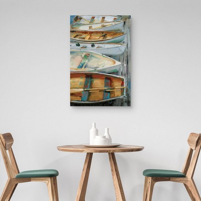 Vintage Rowboats Nautical Canvas Art Print, 37" x 25"