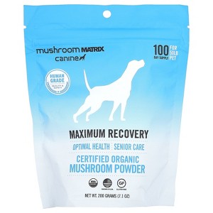 Mushroom Matrix Canine Maximum Recovery, Certified Organic Mushroom Powder, For 50 lb Pet, For Dogs and Cats, 7.1 oz (200 g) - 1 of 2