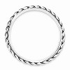 Black Bow Jewelry 2.5mm Sterling Silver Stackable Antiqued Woven Band - 2 of 4