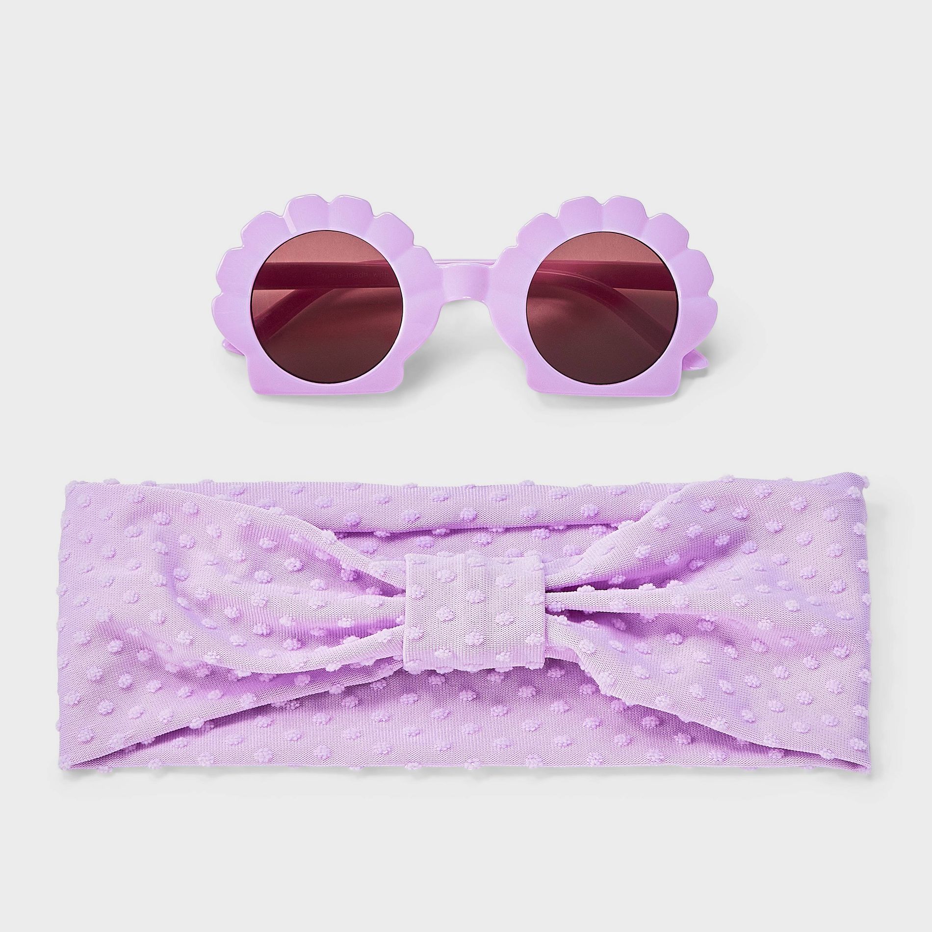 Toddler Girls' Shell Sunglasses with Headband Set - Cat & Jack™ Purple