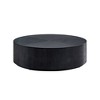 Round Coffee Table End Table Cocktail Table Accent Table SIde Table Center Table, No Need Assembly, Walnut/Black-ModernLuxe - 4 of 4