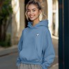 Dalix Heartly Ghost Embroidery Relaxed Hoodie Soft Fleece Sweatshirt Fit Lounge Womens - 3 of 4