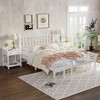 NicBex Retro Style Queen Wood Platform Bed Frame with Gourd Shaped Headboard,Solid Wood Slats Support,No Box Spring Needed,Easy Assembly,Walnut/White - 2 of 4