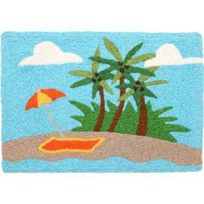Jellybean Lost Island 20"x30" Doormat – Vibrant Island-Inspired Accent Mat for Indoor or Outdoor Use