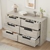 6 Drawer Dresser for Bedroom, Embedded Handles Design, Modern Wooden Drawer Cabinet, Space-Saving Compact Storage, for Living Room, Hallway - 3 of 4