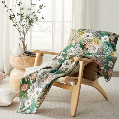 Bettina Floral Quilted Throw - Levtex Home