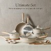 CAROTE Pots and Pans Set Non Stick, Kitchen Cookware Sets, Stackable Induction Cookware, 13pcs Pot and Pan set, Taupe - 4 of 4