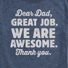 Men's - Instant Message - Dear Dad Great Job Short Sleeve Graphic T-Shirt - 2 of 4