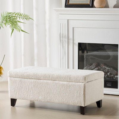 38'' Modern Storage Ottoman with Ample Space,Contemporary Upholstered Design,t for Living Rooms - The Pop Home