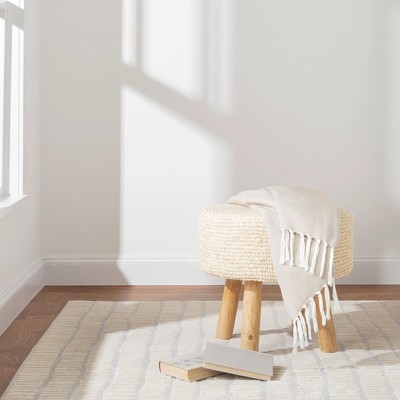 Roark Ivory Hand-Tufted Wool Rectangular Rug 3' x 5'