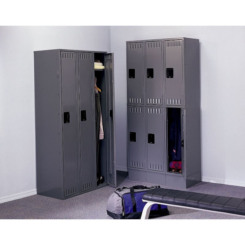 TENNSCO Optional Locker Base 12w x 18d x 6h Medium Gray CLB1218MG, 2 of 5
