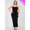 Slickblue Women's Plus Size Crisscross Back Maxi Dress, Thigh Split, Stretchy Fabric, Color and Size Options - 2 of 4