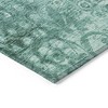 Teal Blue Ikat Washable Indoor Outdoor Area Rug - 4 of 4