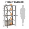 3/4/5 Tier Bookshelf with LED Lights, Bookcase with Open Display Shelves - 2 of 4