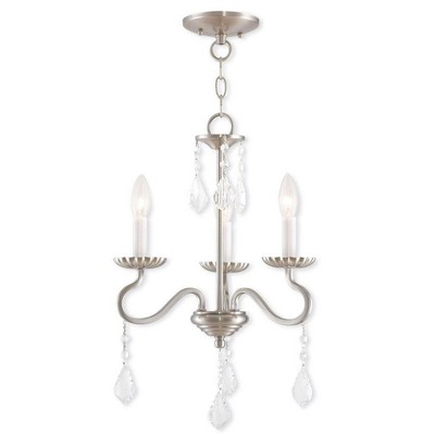 Livex Lighting Allendale 3 - Light Semi-Flush Mount in  Polished Chrome